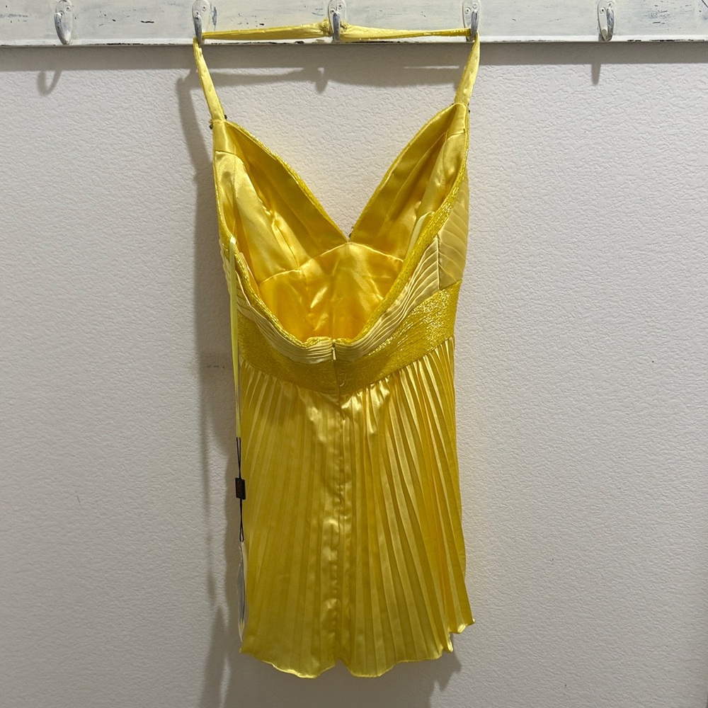 Night Moves Yellow Mini Dress - Picture 2 of 5